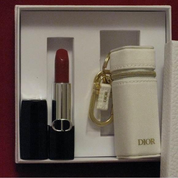 Dior Rouge Lipstick 'Icone' #720 Full Sz & Lipstick Case Gift Set Beautiful NIB - Picture 6 of 6